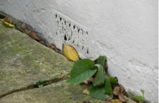 Partially blocked vents in a wall