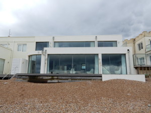 Rear View of 4 Western Esplanade, Hove, abutting the beach.