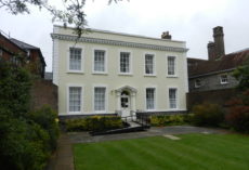 Large white Victorian building in Lewes