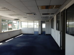 Interior shot of the office space at Premier House, Hangar 1, Shoreham Airport